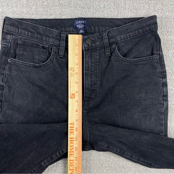 J Crew Essential Straight Distressed Black Jeans - Picture 10 of 12